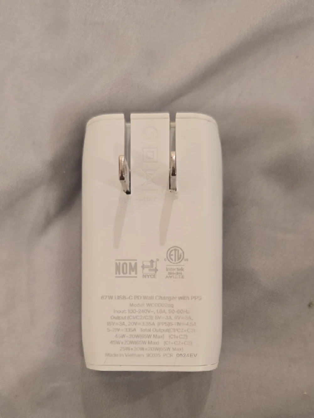 Belkin BoostCharge Wall Charger 3 Port USB-C with PPS 67W in White